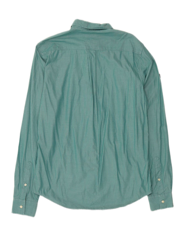 SUPERDRY Mens Regular Fit Shirt Small Green Cotton