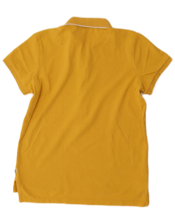 LEVI'S Womens Polo Shirt Small Yellow Cotton