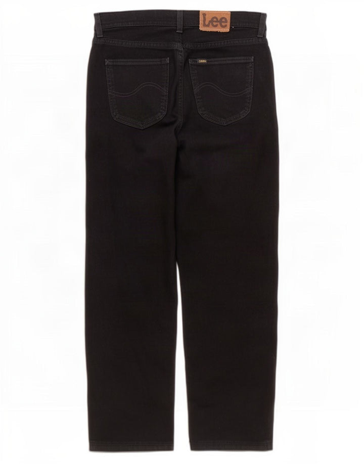 Lee Mens Brooklyn Straight Jeans W34 L29 Black Cotton