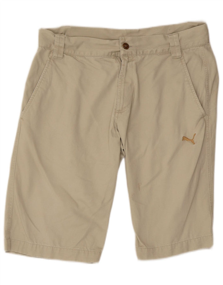 PUMA Mens Chino Shorts Medium W32  Beige Cotton