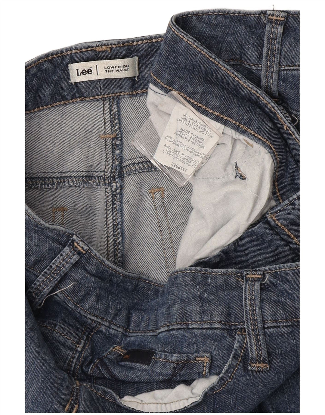 Lee Womens Capri Jeans W34 L18 Blue Cotton