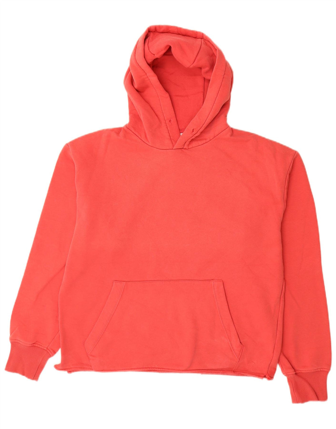 Zara Mens Hoodie Jumper Medium Red Cotton