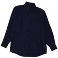 PIERRE CARDIN Mens Shirt Large Navy Blue Cotton