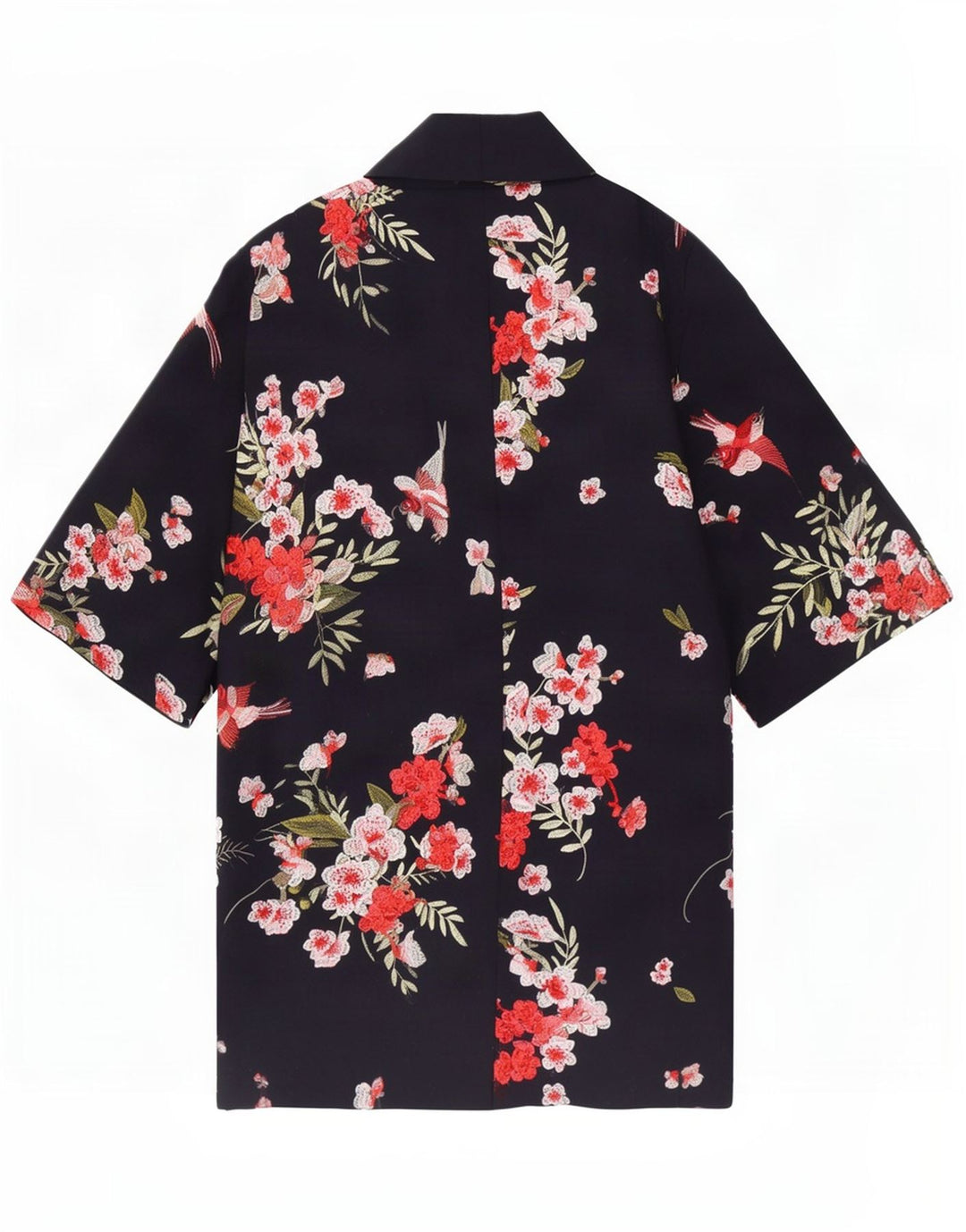 Ted Baker Womens Oversized 3/4 Sleeve Overcoat UK 10 Small Navy Blue Floral