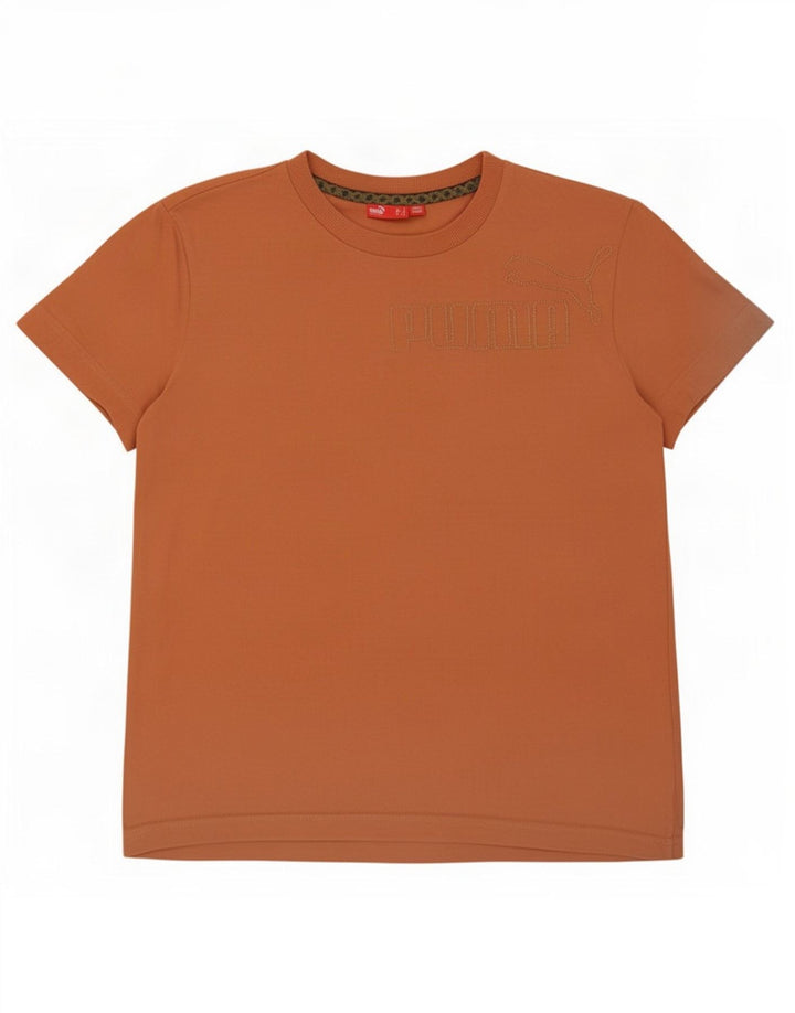 Puma Mens Graphic T-Shirt Top Large Orange