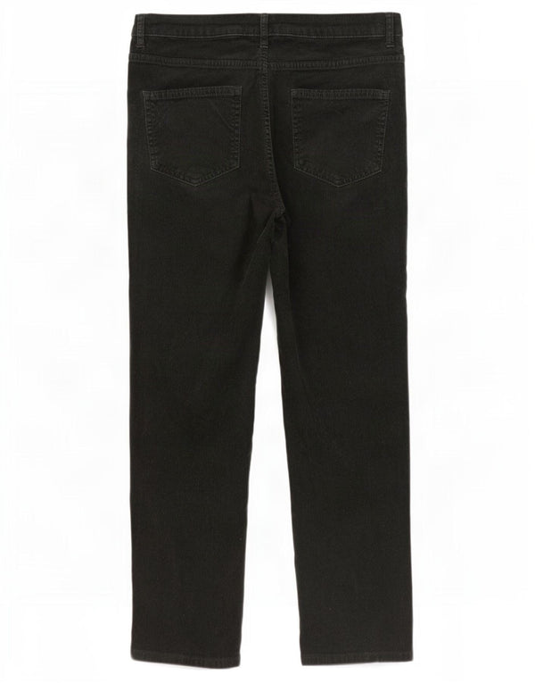 Marks & Spencer Womens Crop Corduroy Trousers UK 12 Medium W30 L25 Khaki