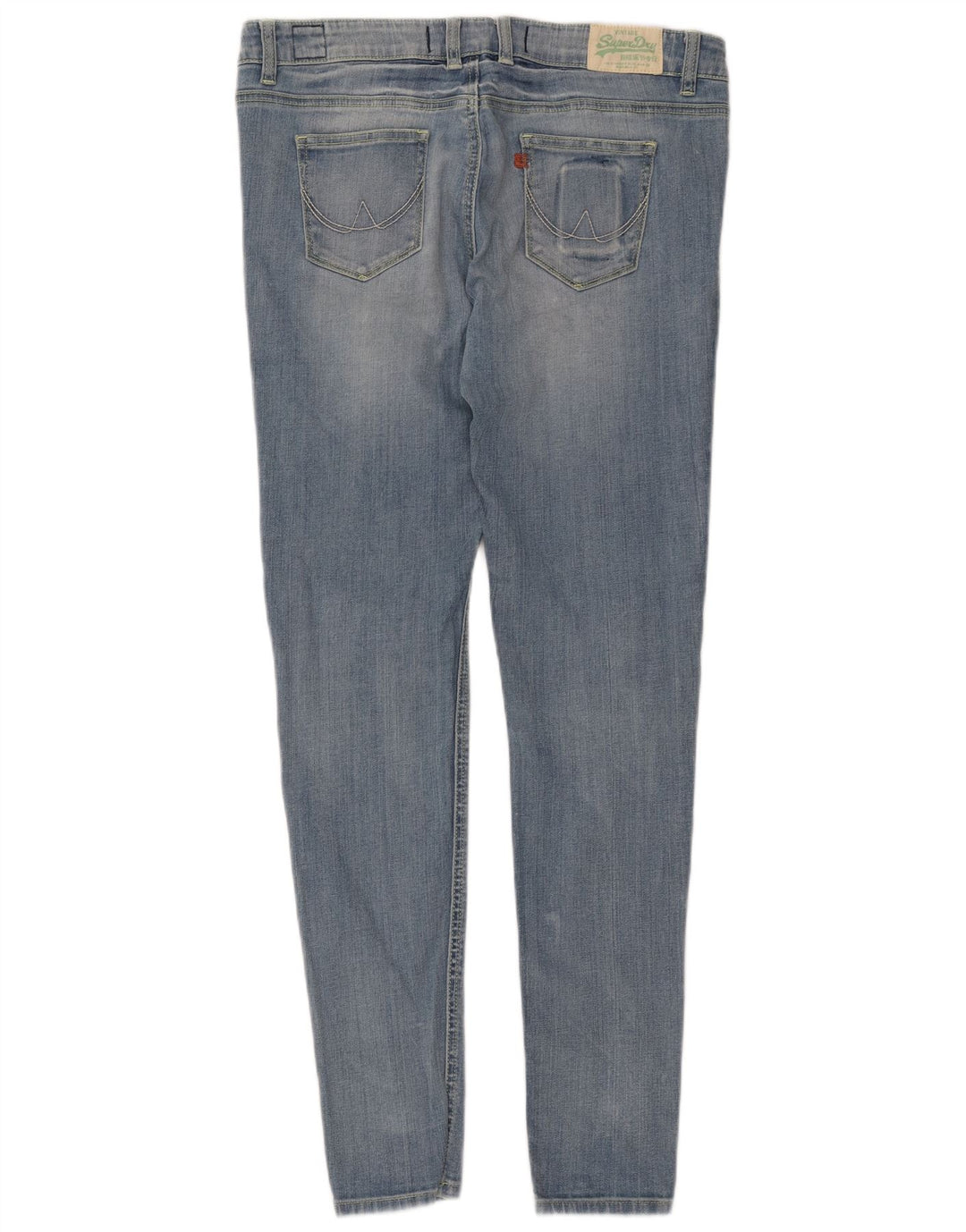 SUPERDRY Womens Skinny Jeans W29 L32 Blue Cotton