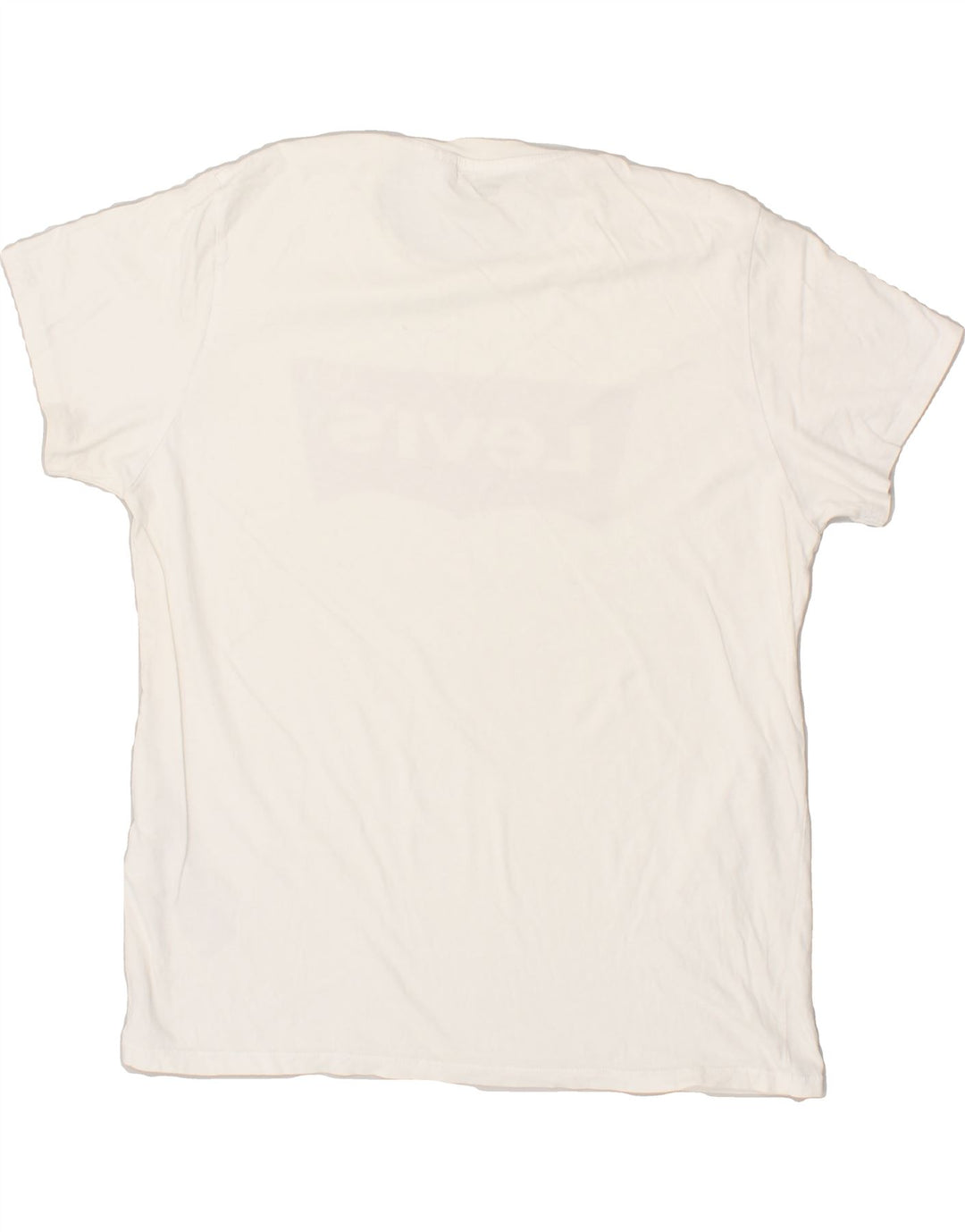 LEVI'S Mens Graphic T-Shirt Top Large White Cotton Vintage Levi's and Second-Hand Levi's from Messina Hembry 