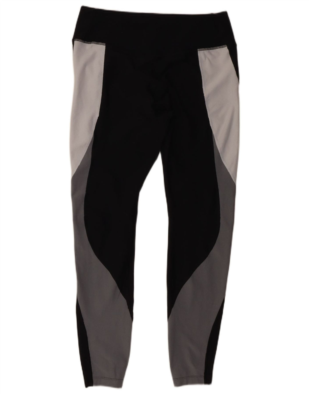 Nike Womens Dri Fit Leggings UK 14 Large Black Colourblock