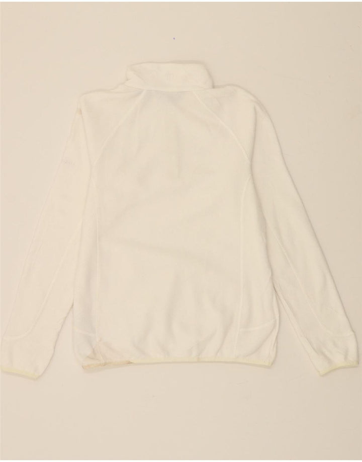BERGHAUS Womens Zip Neck Fleece Jumper UK 14 Large White Polyester