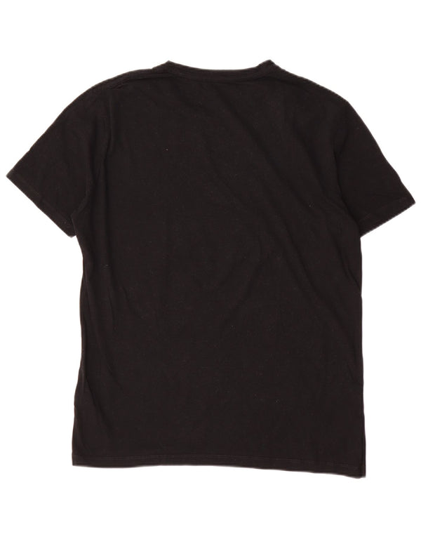 All Saints Mens T-Shirt Top Medium Black Cotton