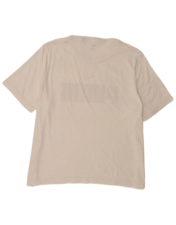 Puma Mens Graphic T-Shirt Top 2XL White Cotton