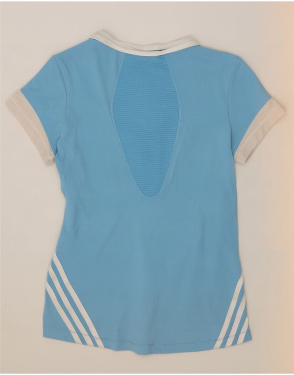 Adidas Womens Clima 365 T-Shirt Top UK 10 Small Blue Colourblock