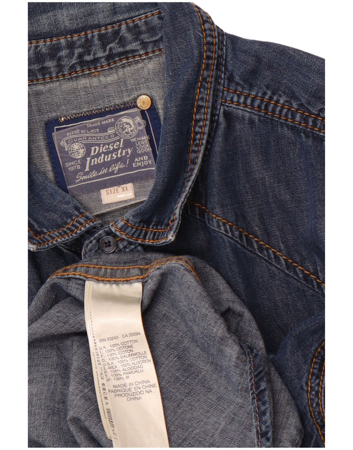 DIESEL Mens Denim Shirt XL Blue Cotton