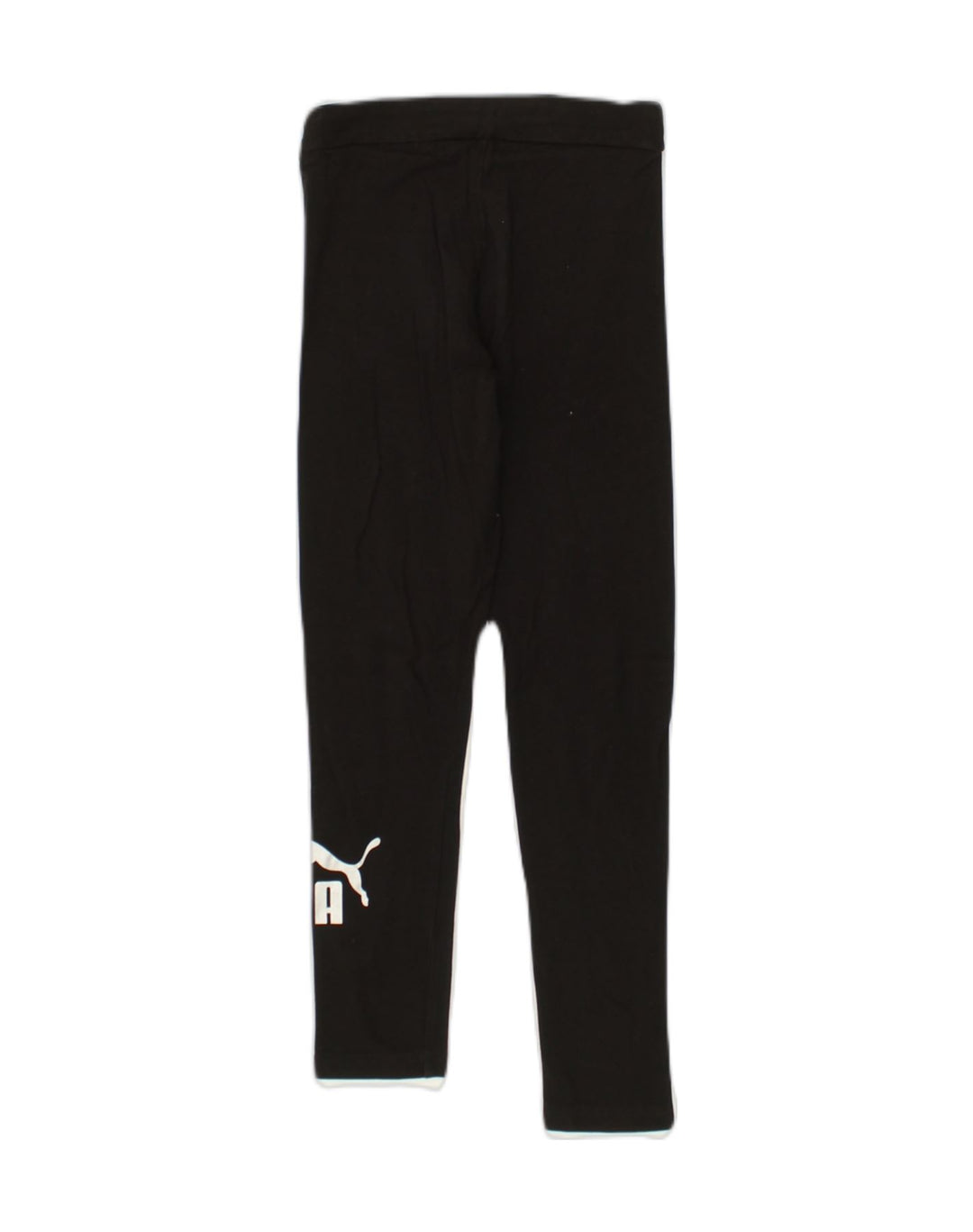 PUMA Girls Graphic Leggings 9-10 Years Small Black | Vintage Puma | Thrift | Second-Hand Puma | Used Clothing | Messina Hembry 