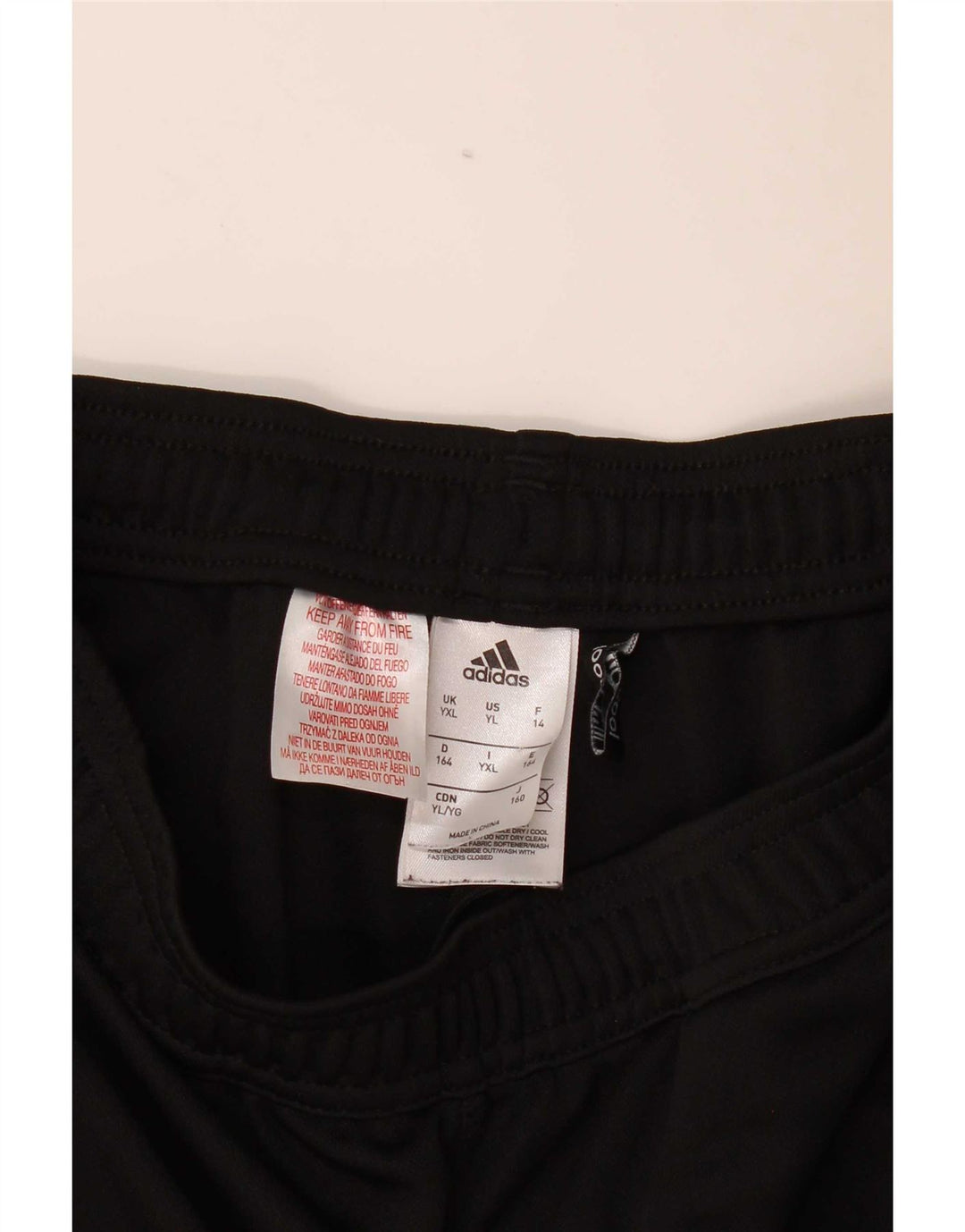Adidas Boys Climacool Tracksuit Trousers 13-14 Years XL Black Polyester
