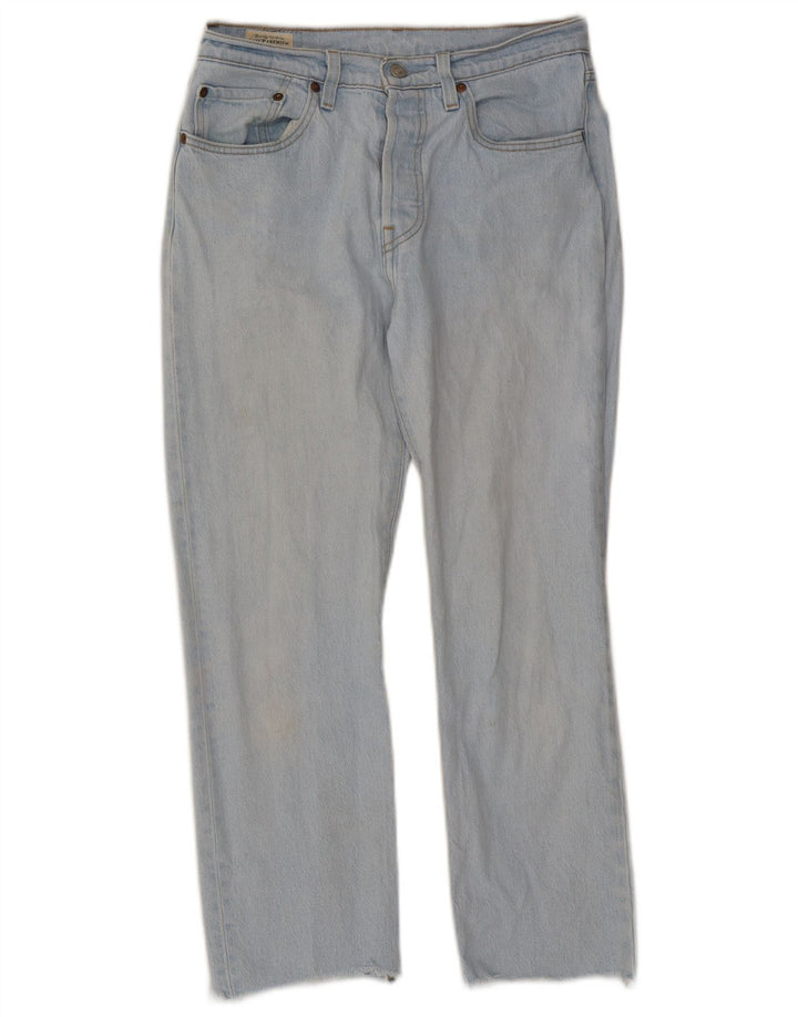 Levi's Womens 501 Straight Jeans W27 L26 Blue Cotton