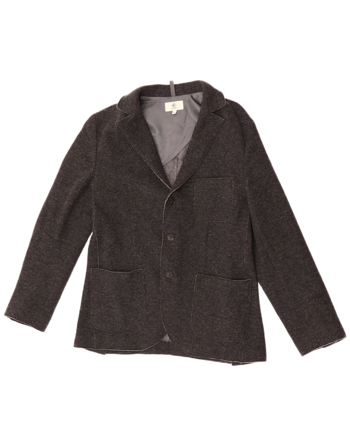 Cerruti 1881 Womens 3 Button Blazer Jacket IT 50 XL Grey Wool