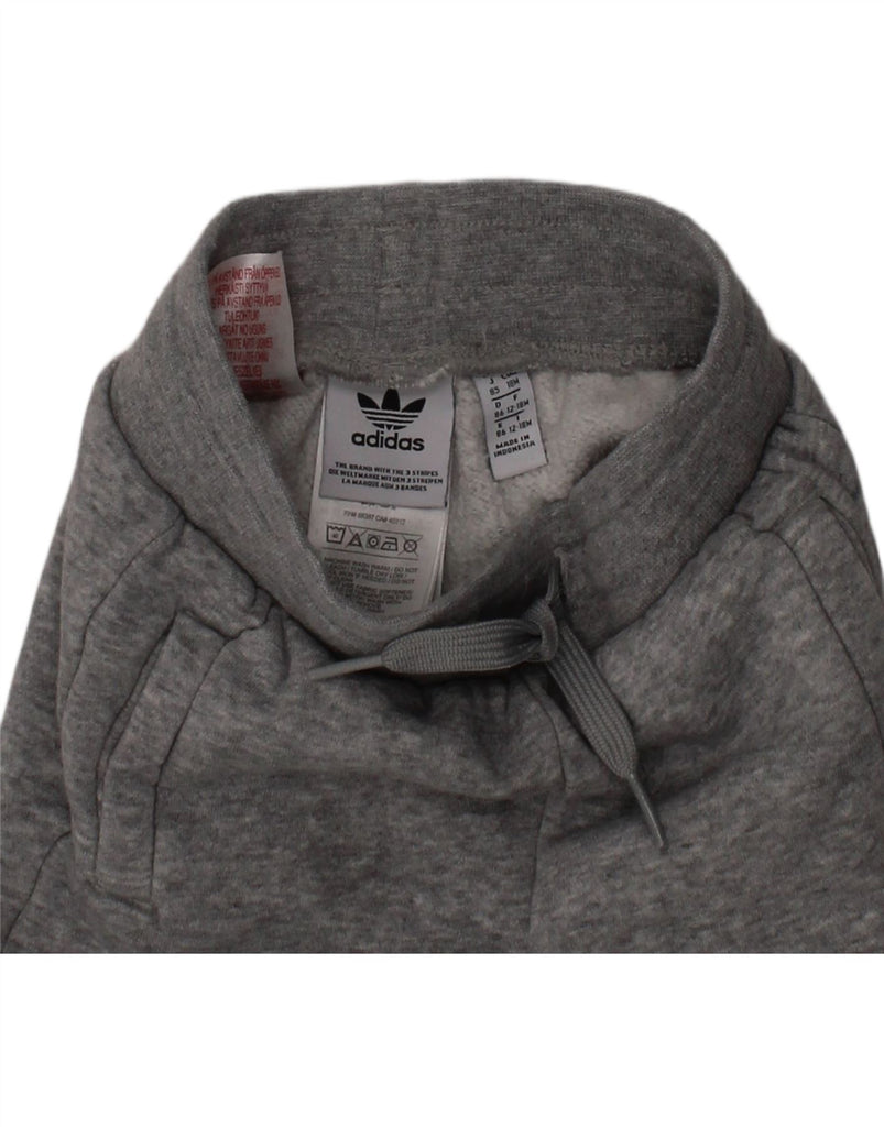 ADIDAS Baby Girls Joggers Tracksuit Trousers 12-18 Months  Grey Cotton Vintage Adidas and Second-Hand Adidas from Messina Hembry 