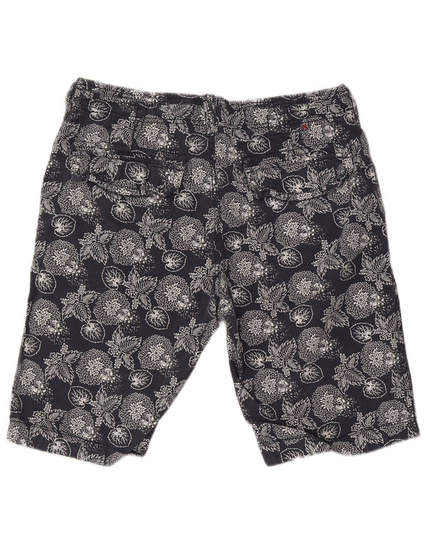 Fat Face Mens Chino Shorts W36 Large Navy Blue Floral Cotton