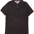 TOMMY HILFIGER Mens Slim Fit Polo Shirt Medium Black Cotton Vintage Tommy Hilfiger and Second-Hand Tommy Hilfiger from Messina Hembry 