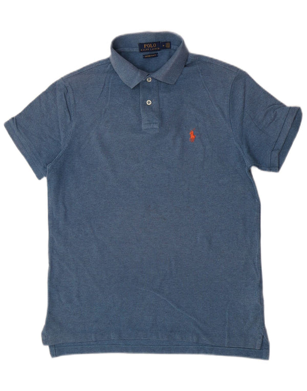 Polo Ralph Lauren Mens Custom Slim Fit Polo Shirt Medium Blue Cotton