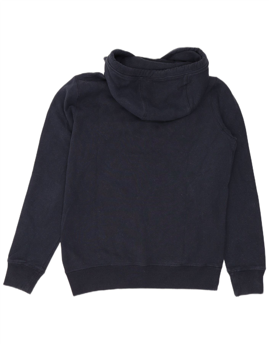 TIMBERLAND Mens Graphic Hoodie Jumper Medium Navy Blue Cotton