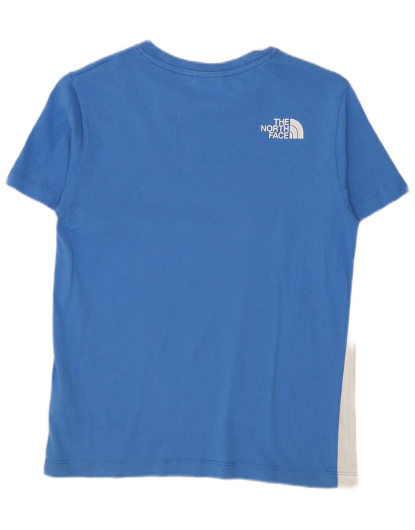 The North Face Boys Graphic T-Shirt Top 11-12 Years Large Blue Colourblock