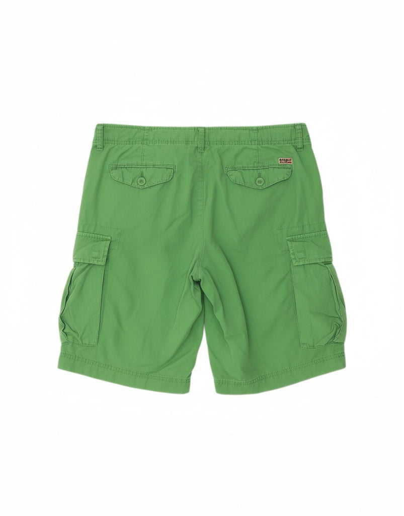 NAPAPIJRI Mens Cargo Shorts W36 Large  Green Cotton Vintage Napapijri and Second-Hand Napapijri from Messina Hembry 
