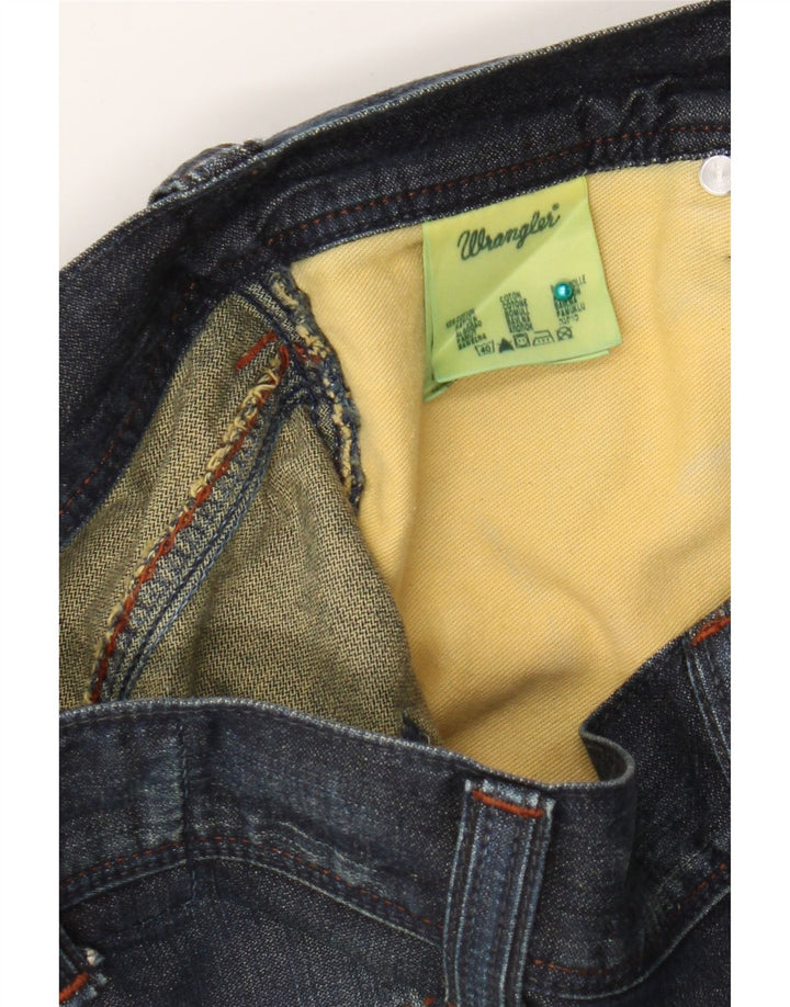 Wrangler Womens Floyd Straight Jeans W34 L30 Navy Blue Cotton