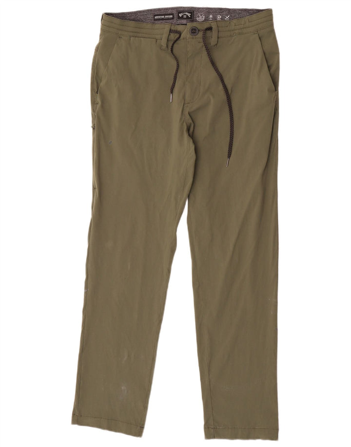 Billabong Mens Slim Chino Trousers Medium W32 L30 Khaki Nylon