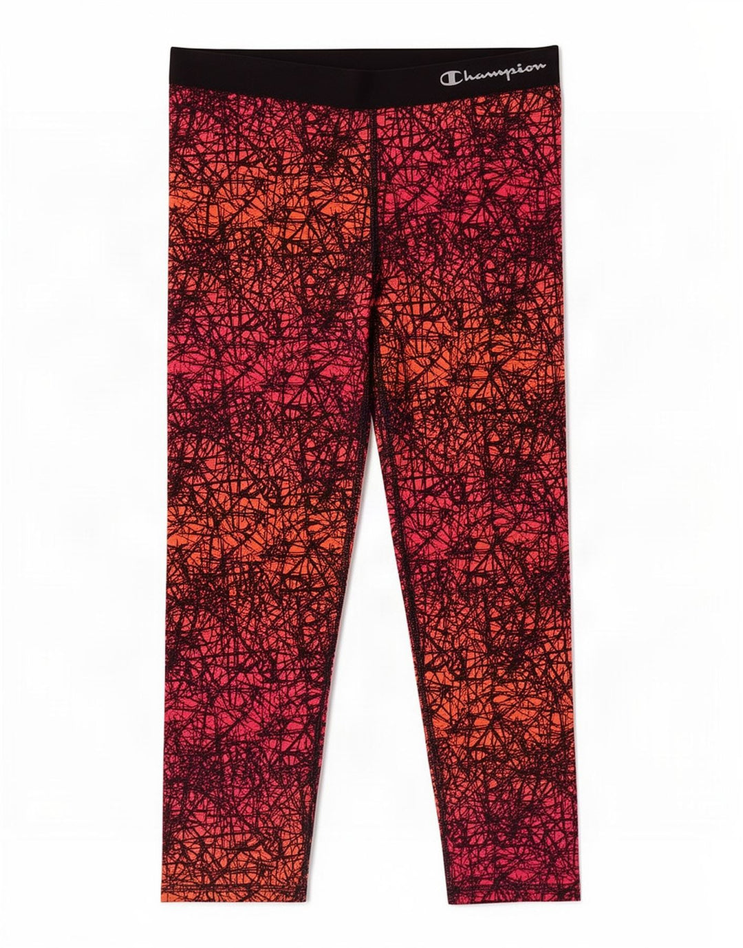 Champion Womens Abstract Pattern Capri Leggings UK 16 Large Pink