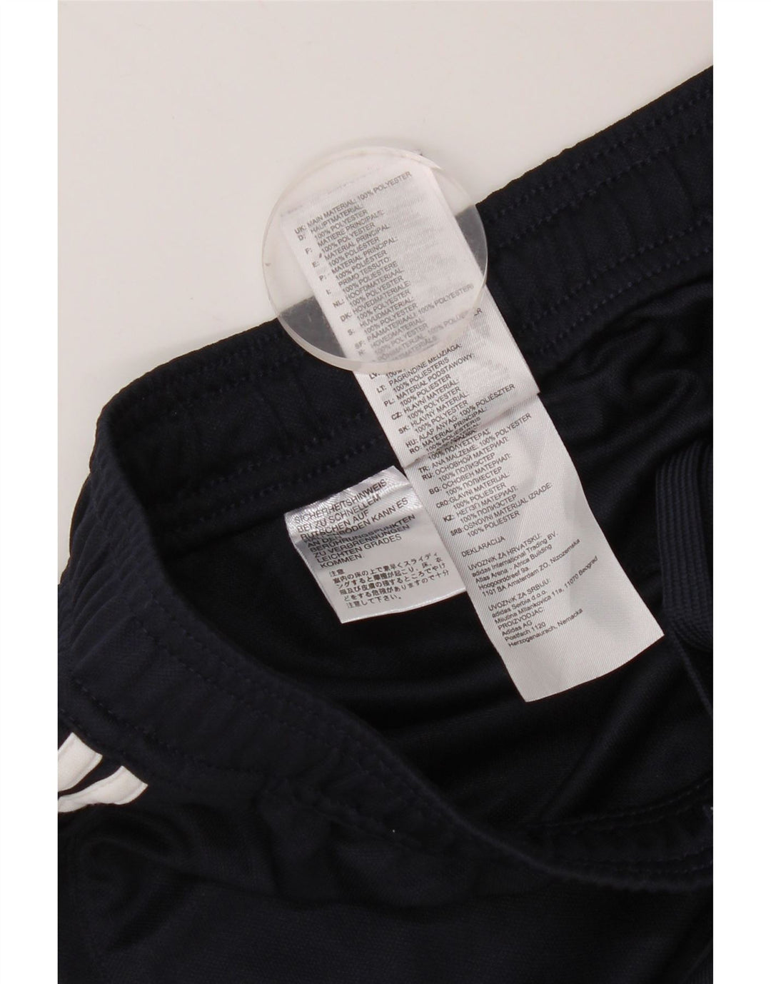 Adidas Womens Tracksuit Trousers UK 4 XS Navy Blue Polyester