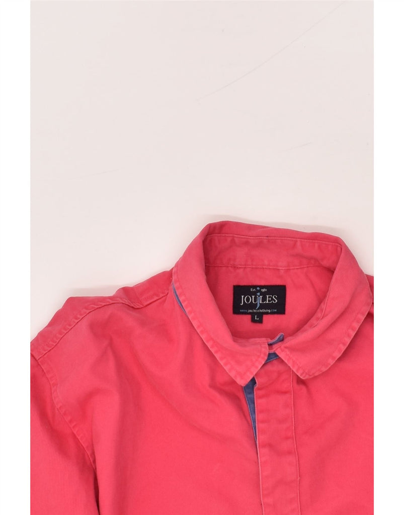 JOULES Mens Pullover Shirt Large Pink Cotton | Vintage Joules | Thrift | Second-Hand Joules | Used Clothing | Messina Hembry 