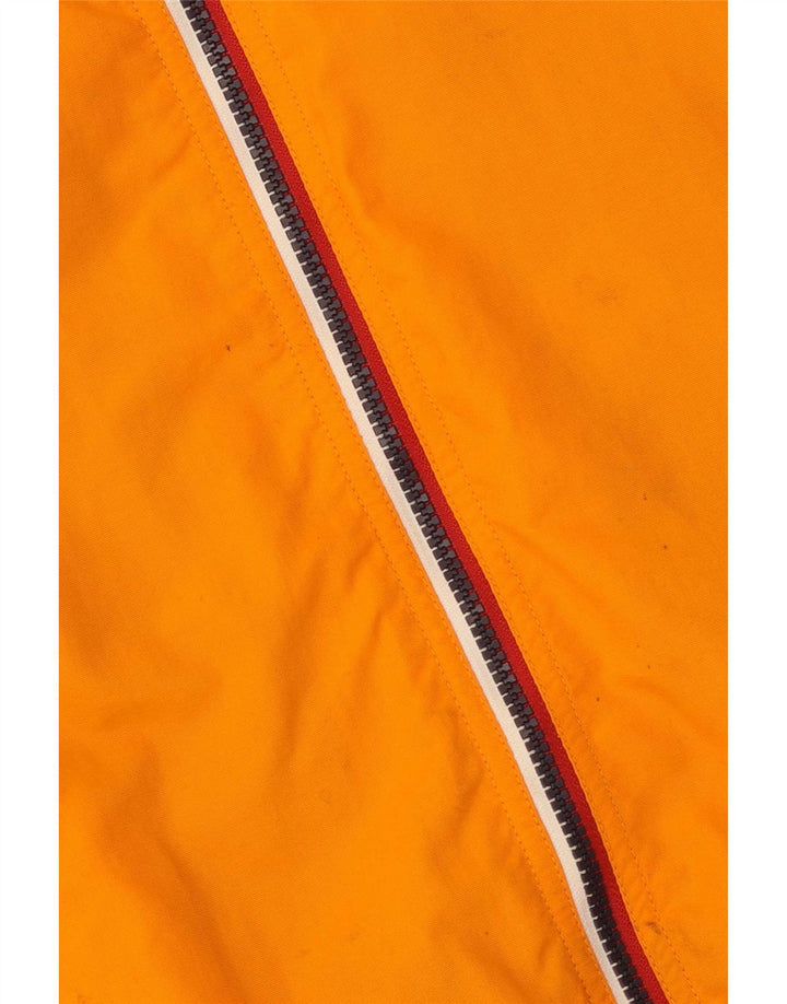 Tommy Hilfiger Mens Bomber Jacket UK 38 Medium Orange Colourblock Polyamide