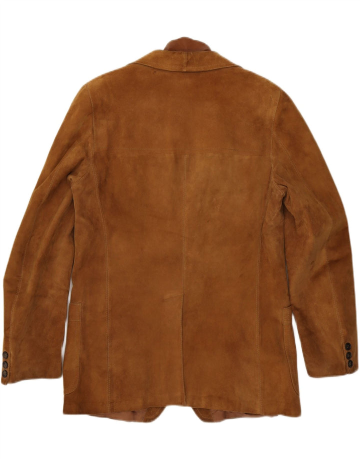Vintage Mens 2 Button Suede Blazer Jacket UK 38 Medium Brown