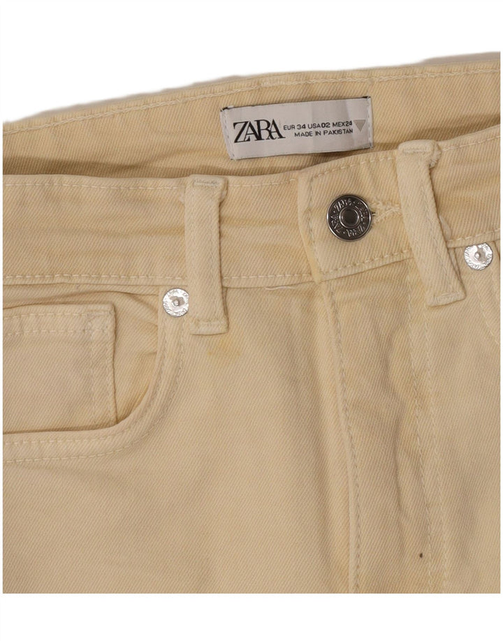 Zara Womens Bootcut Jeans EU 34 2XS W24 L24 Beige