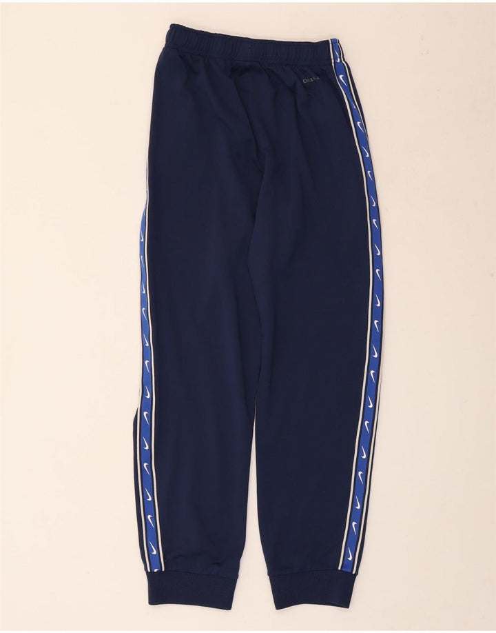 NIKE Boys Dri Fit Tracksuit Trousers Joggers 13-14 Years XL Navy Blue