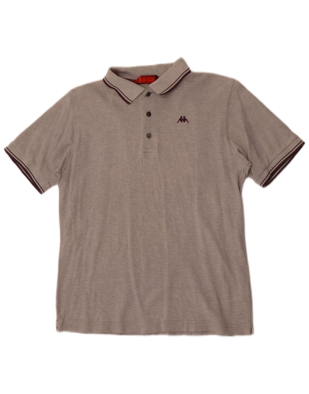 Kappa Mens Polo Shirt Small Grey Flecked Cotton