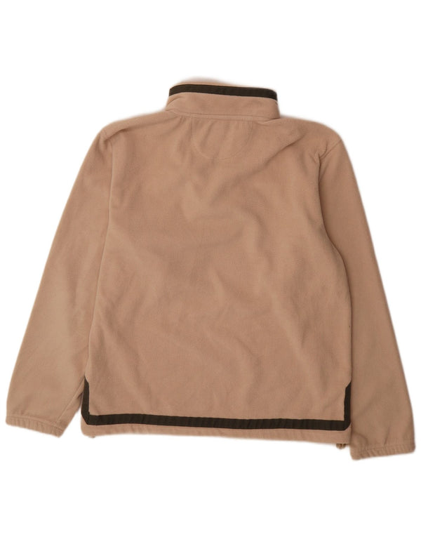 Diadora Mens Zip Neck Fleece Jumper Medium Beige Polyester Sports