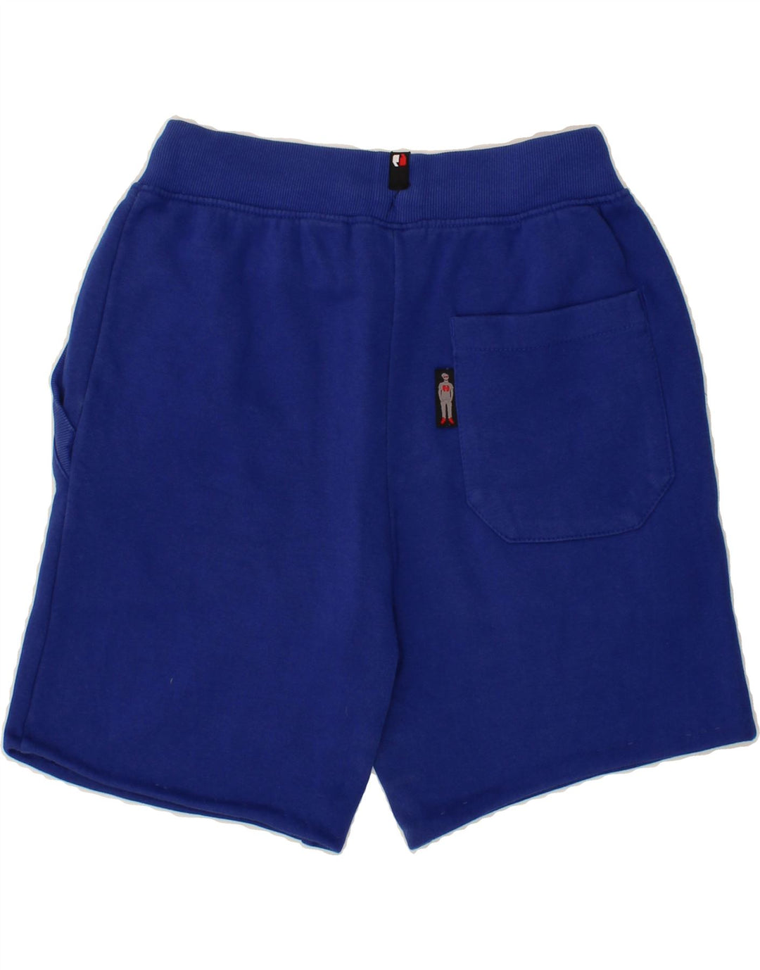 VINTAGE Mens Graphic Sport Shorts Small Blue Cotton Vintage Vintage and Second-Hand Vintage from Messina Hembry 