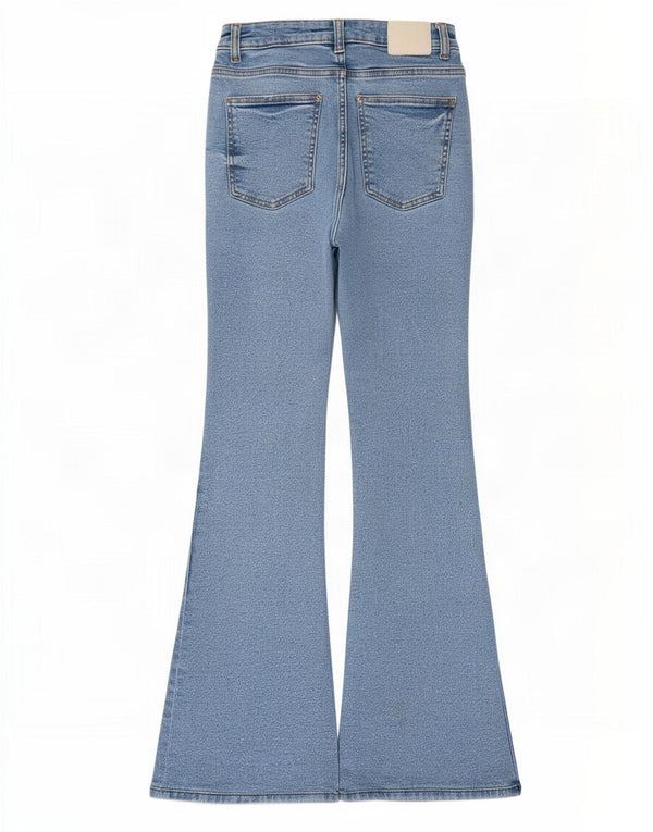 Zara Womens Flared Jeans EU 36 XS W26 L31 Blue Cotton