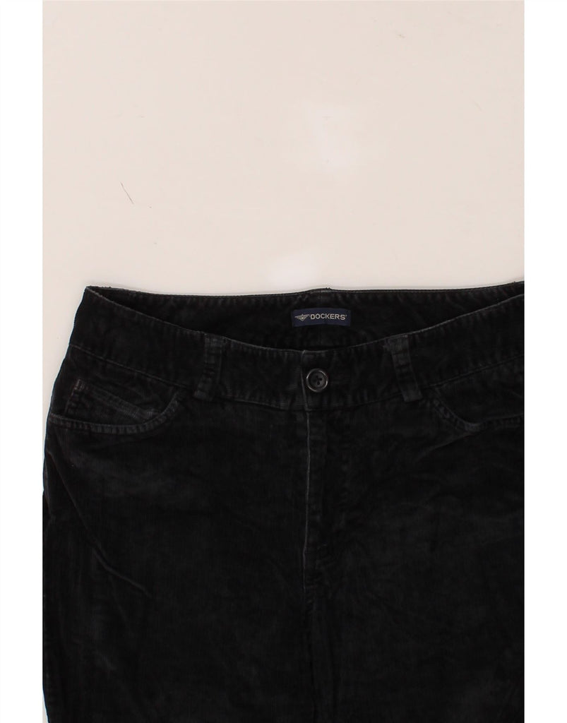 DOCKERS Womens Bootcut Corduroy Trousers W30 L30 Black Vintage Dockers and Second-Hand Dockers from Messina Hembry 