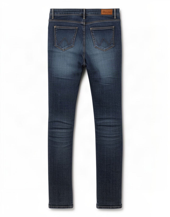 Wrangler Womens Slim Jeans W26 L32 Blue Cotton