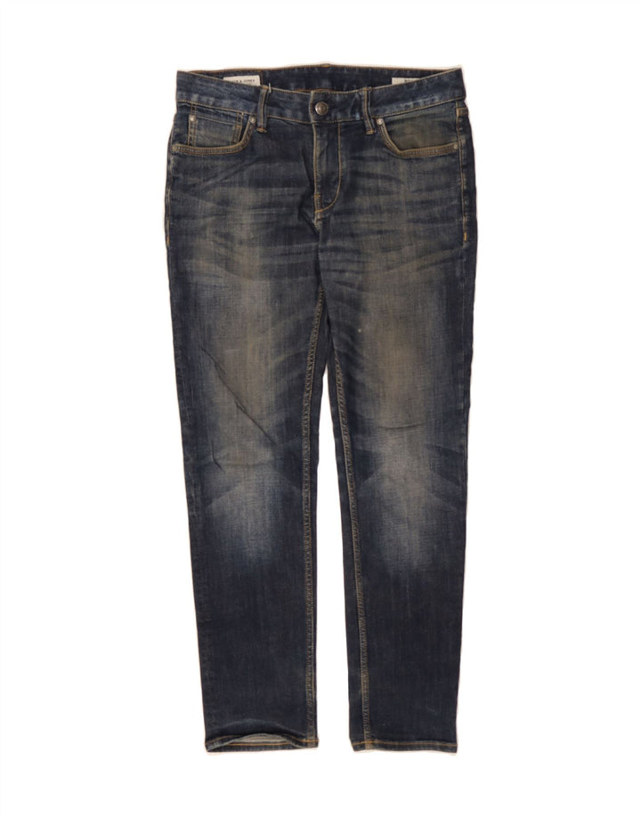 JACK & JONES Mens Ron Slim Jeans W30 L30 Navy Blue Cotton Vintage Jack & Jones and Second-Hand Jack & Jones from Messina Hembry 