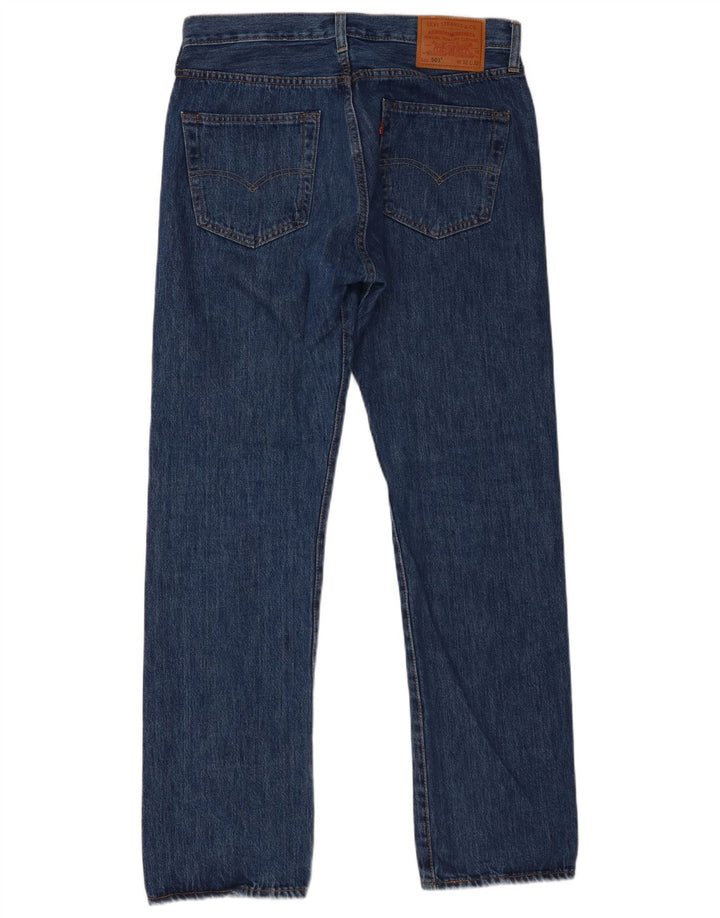 Levi's Mens 501 Straight Jeans W32 L32 Blue Cotton