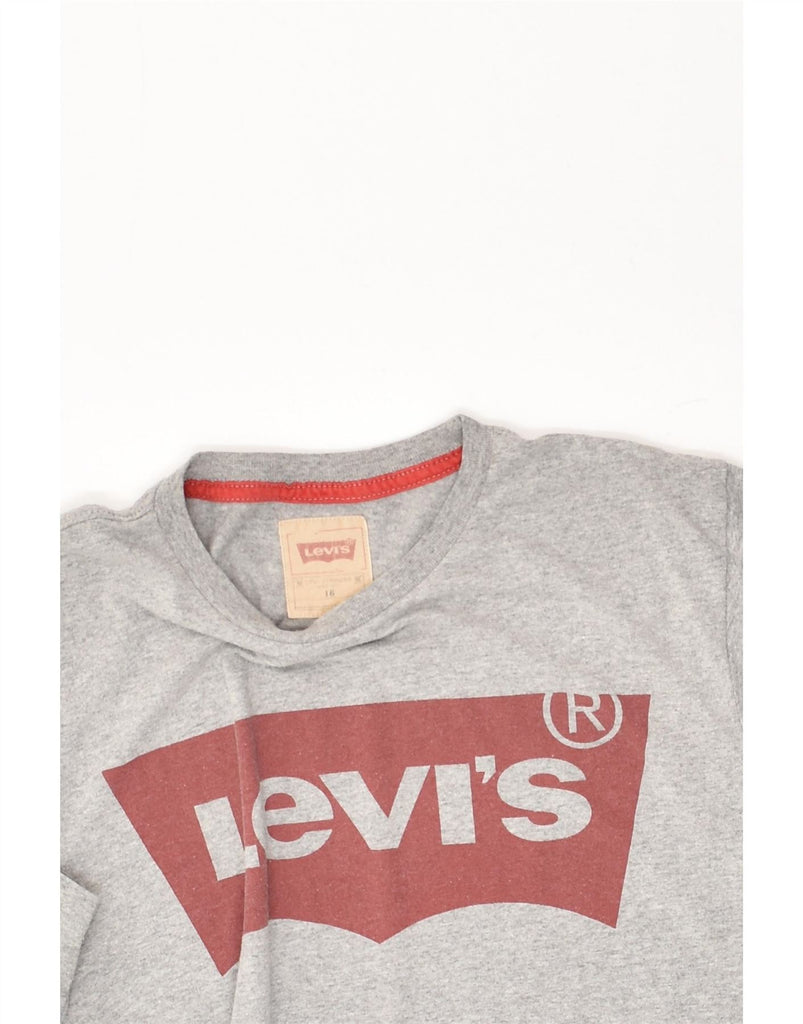 LEVI'S Boys Graphic T-Shirt Top 15-16 Years Grey Cotton | Vintage Levi's | Thrift | Second-Hand Levi's | Used Clothing | Messina Hembry 