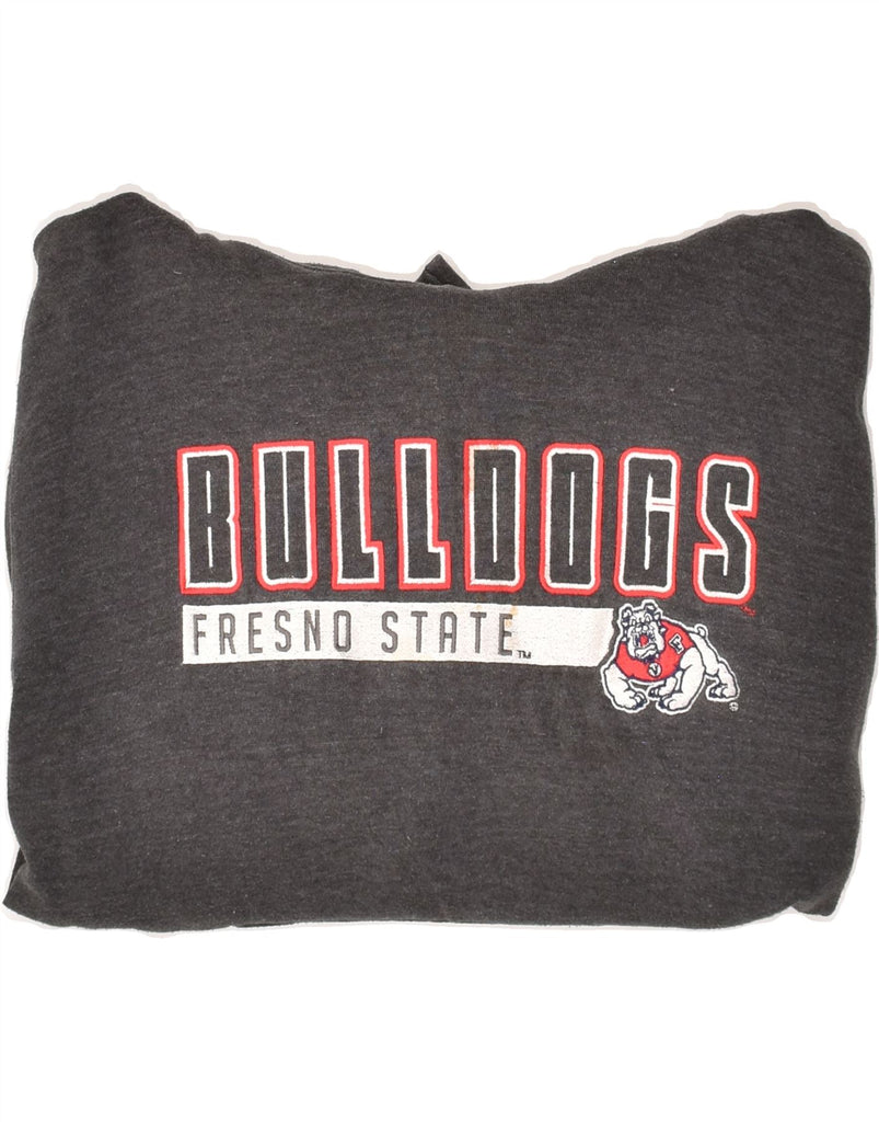 VINTAGE Mens Bulldogs Graphic Hoodie Jumper Small Grey Cotton | Vintage Vintage | Thrift | Second-Hand Vintage | Used Clothing | Messina Hembry 