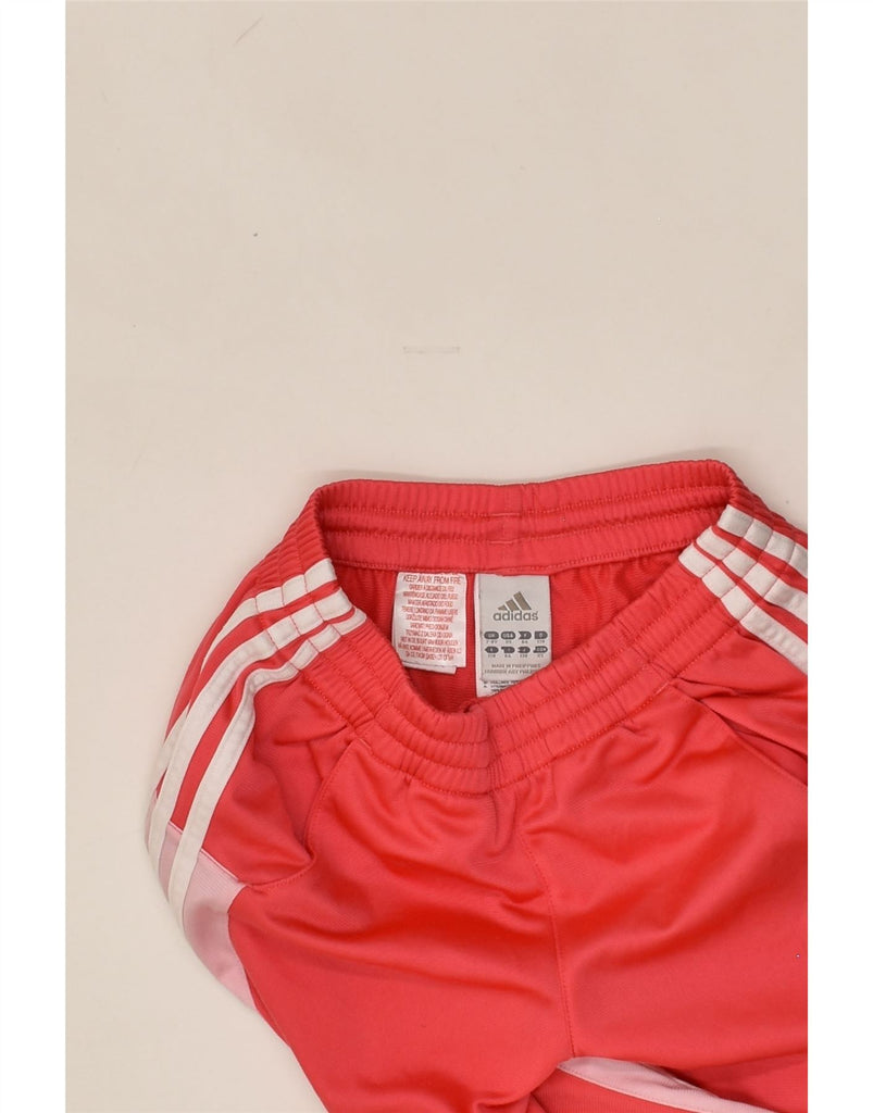 ADIDAS Girls Tracksuit Trousers 7-8 Years Red Polyester | Vintage Adidas | Thrift | Second-Hand Adidas | Used Clothing | Messina Hembry 