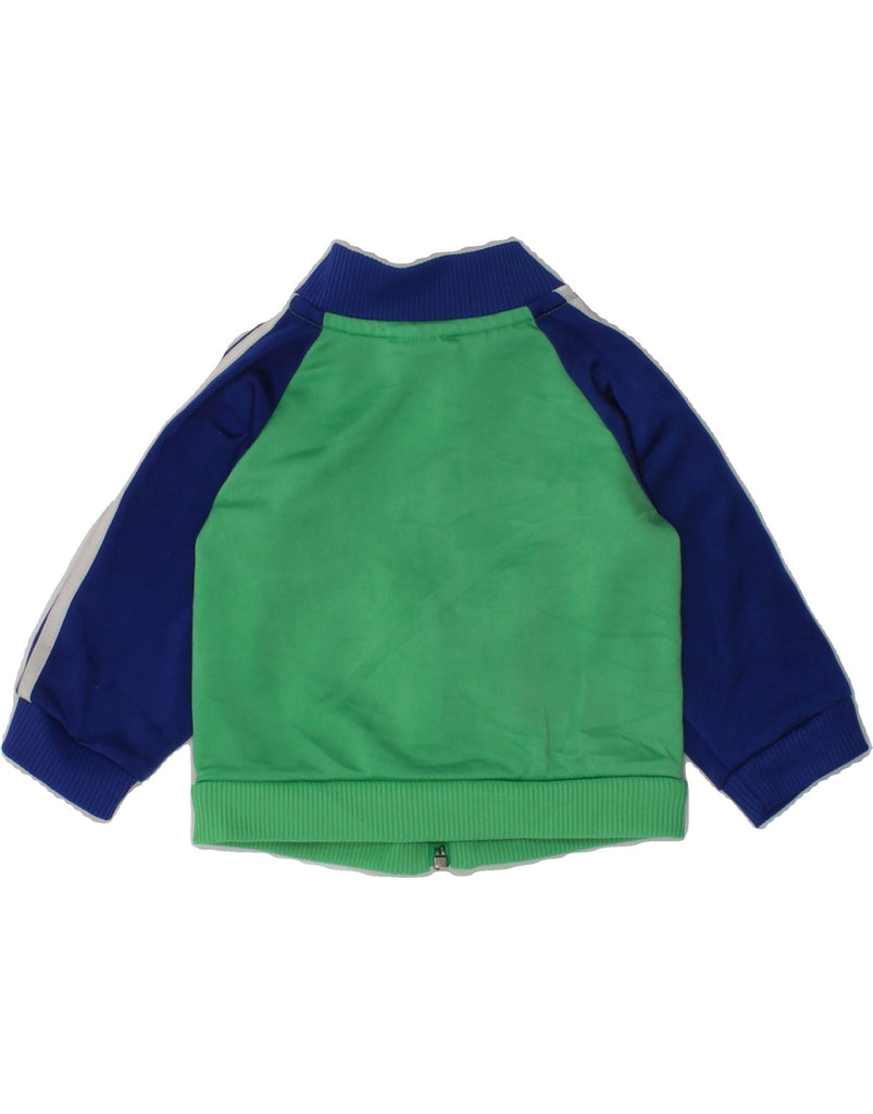 ADIDAS Baby Boys Tracksuit Top Jacket 0-3 Months Green Colourblock | Vintage Adidas | Thrift | Second-Hand Adidas | Used Clothing | Messina Hembry 